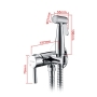 Built-in bidet mixer GRIFEMA G154-1 Irismart - hot and cold water, chrome, with hand shower and hose