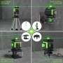 Laser cross line with tripod, multifunctional 4D laser with 16 lines