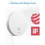 Meross smoke detector with 10-year battery and self-test function, compact fire alarm