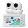 Babysense HD 5" video baby monitor with two cameras, no WiFi, night light, lullabies, 300 m range, 4x zoom