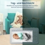 Babysense HD 5" video baby monitor with two cameras, no WiFi, night light, lullabies, 300 m range, 4x zoom