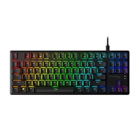 HyperX Alloy Origins Core - Teclado mecánico para juegos RGB, sin teclas, interruptores rojos (diseño de EE. UU.)