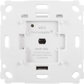 Homematic IP Smart Home - Switch actuator for branded switches - 2 intelligent switches, 2 lights, energy saving