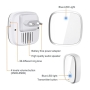 KZKJ wireless doorbell with 280 m range, 36 tones, waterproof, 4 volume levels