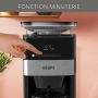 Krups Grind and Brew KM8328 filter coffee machine with grinder, 1.25 l, 10-15 cups, automatic coffee machine, conical grinder, coffee beans, ground coffee, LED digital control panel [energy class A+]