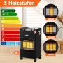 HOMELUX petrol for indoor use 4200 W petrol, gas heater for indoor use including hose and pressure reducer, infrared ceramic burner, radiant heater, butane or propane gas bottles up to 15 kg