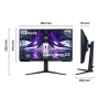 Samsung Odyssey Gaming-Monitor G3A LS27AG304NR, 27 Zoll, VA-Panel, Full-HD-Auflösung, AMD FreeSync Premium, Reaktionszeit 1 ms (MPRT), Bildwiederholfrequenz 144 Hz, Schwarz