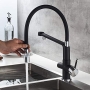 Ibergrif M22127B-2 – 3-way kitchen faucet with black flexible spout