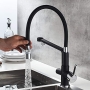 Ibergrif M22127B-2 – 3-way kitchen faucet with black flexible spout