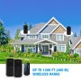 Waterproof wireless doorbell with 52 ringtones and 5 volume levels. 1 call button and 2 receivers.