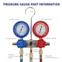  BACOENG AC-Krümmermanometer für Kältemittel R134A R410A R407C R32