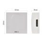 EMOS Classic Doorbell, 2 Wires, White Chime, 1 Ding-Dong Melody, 85 dB, Wire Mount, Square, 230 V