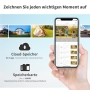 SEHMUA 2-teiliges 2K-Überwachungskamera-Set für den Außenbereich – kabellose 360°-Außenkamera mit Solarenergie, PIR-Sensor, Farb-Nachtsicht und IP66 wasserdicht