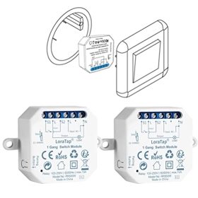 LoraTap 2-Pack WiFi Switch 2300W 10A - Smart Wireless Relay Switch Supports Alexa and Google Home