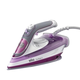 Braun Hogar Braun TexStyle 5 SI 5037 Vi-Plancha Suela FreeGlide 3D, Vertical, 2700 W, Golpe de Vapor 200 g/min, depósito de Agua de 300 ml, Color Morado, 50 W, 5.3 tons           [Clase de eficiencia energética A]