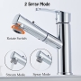 Wash basin mixer with pull-out shower head