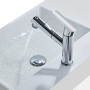 Wash basin mixer with pull-out shower head