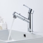 Wash basin mixer with pull-out shower head