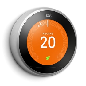 Google Nest Learning – Thermostat, 3. Generation, Edelstahl