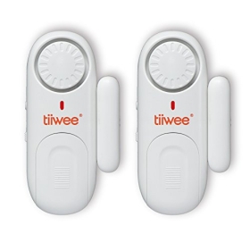 tiiwee window alarm, door alarm, 120 dB, anti-theft protection, set of 2, battery operated