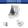 iMetrx aluminium profile set 40 x 40 mm – 26 profiles, corner connectors, silver angle