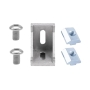 iMetrx aluminium profile set 40 x 40 mm – 26 profiles, corner connectors, silver angle