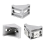 iMetrx aluminium profile set 40 x 40 mm – 26 profiles, corner connectors, silver angle