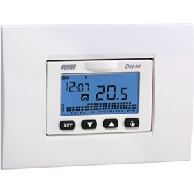 Vemer VN166500 Dafne – Built-in chronothermostat with weekly programming and battery operation, white and anthracite