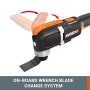 WORX WX696.9 Sonicrafter kabelloses oszillierendes Multifunktionswerkzeug – 18 V (max. 20 V), variable Geschwindigkeit