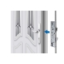 YALE YDM-PRO-PVCU-45 DOORMASTER Riegel mit Hebel für PVC-Türen, 2 verstellbare Haken und Rollen