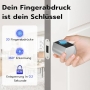 Electronic door lock from Anweller with digital code, key and app – Intelligent fingerprint lock for the entrance door