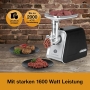 KOCHWERK Electric meat grinder with various accessories, processes up to 2000 g/min | Minced meat, kibbeh, churros, sausages and more at the touch of a button | easy to use and clean [1600 W]