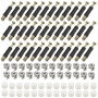 Kissral 50 pieces furniture connection sets eccentric furniture connector furniture fitting screw-in dowel with cover edge connection fitting for furniture table cabinets