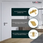 KOTARBAU® Bathroom door handle set, classic design, with latch and lock, 90 mm, aluminium, gold