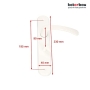 KOTARBAU® Bathroom door handle set, classic design, with latch and lock, 90 mm, aluminium, gold