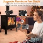 Fireplace fan with 10 blades and 2 motors. Environmentally friendly fan with thermal drive for fireplaces