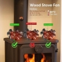 Fireplace fan with 10 blades and 2 motors. Environmentally friendly fan with thermal drive for fireplaces