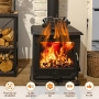 Fireplace fan with 10 blades and 2 motors. Environmentally friendly fan with thermal drive for fireplaces