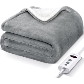 Wchiuoe electric blanket, 180x130cm electric blanket with 10 heating levels (B-stock)