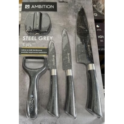 Ambition Steel Gray 5-piece knife set