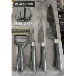 Набор ножей Ambition Steel Grey, 5 предметов