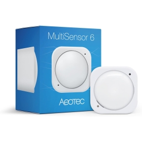 Multisensor de Aeon Labs con 6 funciones diferentes: sensor de movimiento, sensor de humedad, termómetro, sensor de luz, medidor UV