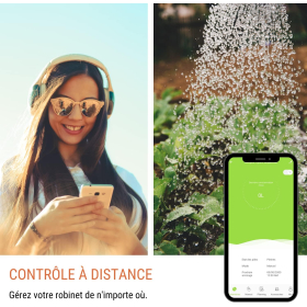 Kit de riego: incluye grifo con concentrador/enchufe de jardín de largo alcance