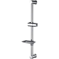 Adjustable shower rail from Ibergrif. Elevated bar with soap dish, screw attachment