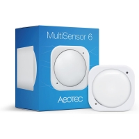 Aeon Labs multisensor with 6 different functions: motion sensor, humidity sensor, thermometer, light sensor, UV meter