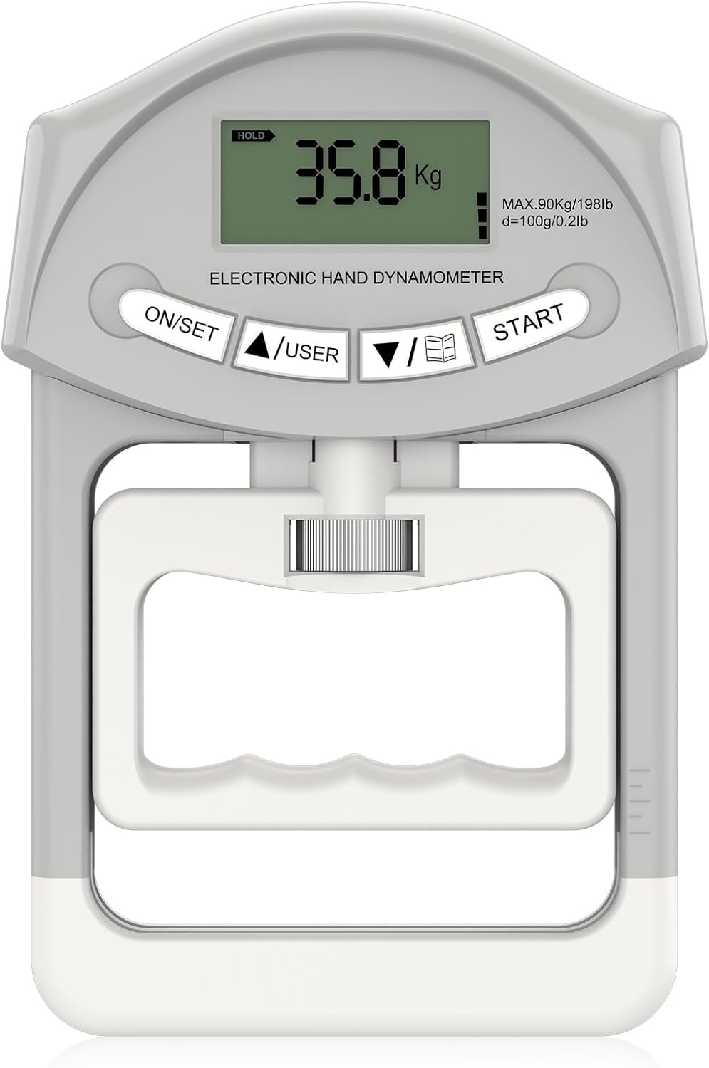 Digitaal handkrachtmeter, hand dynamometer 180kg/396lb Intelligent en gevoelig grip strength trainer Grote elektronische grijpkrachtmeter met LED-scherm USB-oplaadkabel (Zwart Digitaal handkrachtmeter, hand dynamometer 180kg/396lb Intelligent en gevoelig grip strength trainer Grote elektronische grijpkrachtmeter met LED-scherm USB-oplaadkabel (Zwart