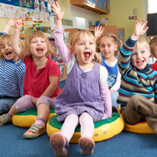 Variety in the daycare, playful support