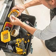 tool case, storage, tool box, box, tools, professional, Stanley, black, yellow