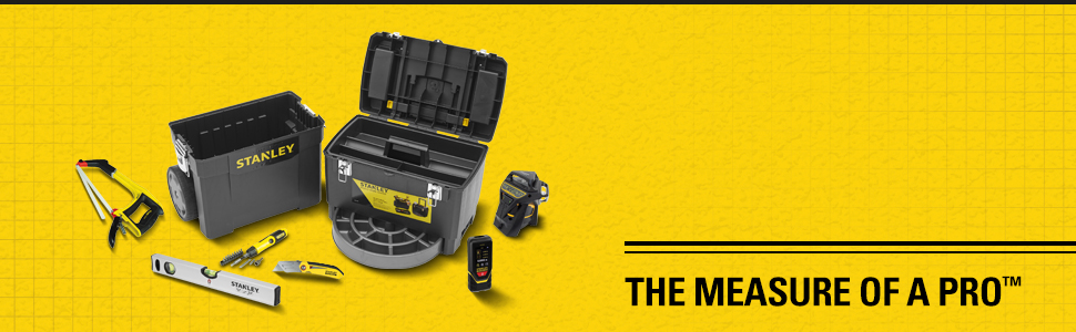 An overview of different STANLEY hand tools and tool cases