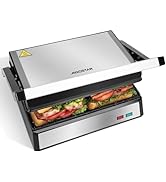 Aigostar Hett Pro – Elektrogrill, Grill, Sandwichmaker und Panini, 1500 W. Eco-Stone Anti...